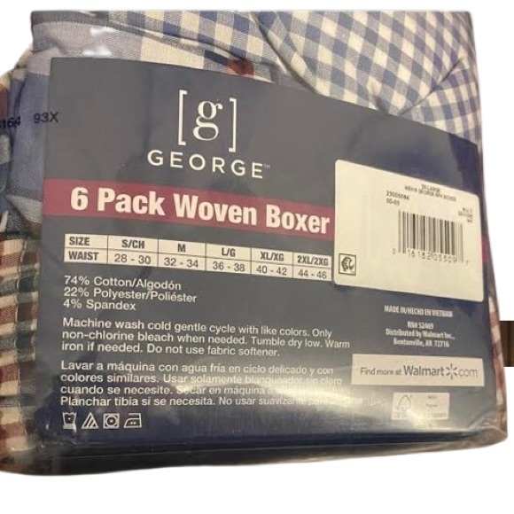 Men’s 6 Pack Woven Boxer George - Picture 6 of 6